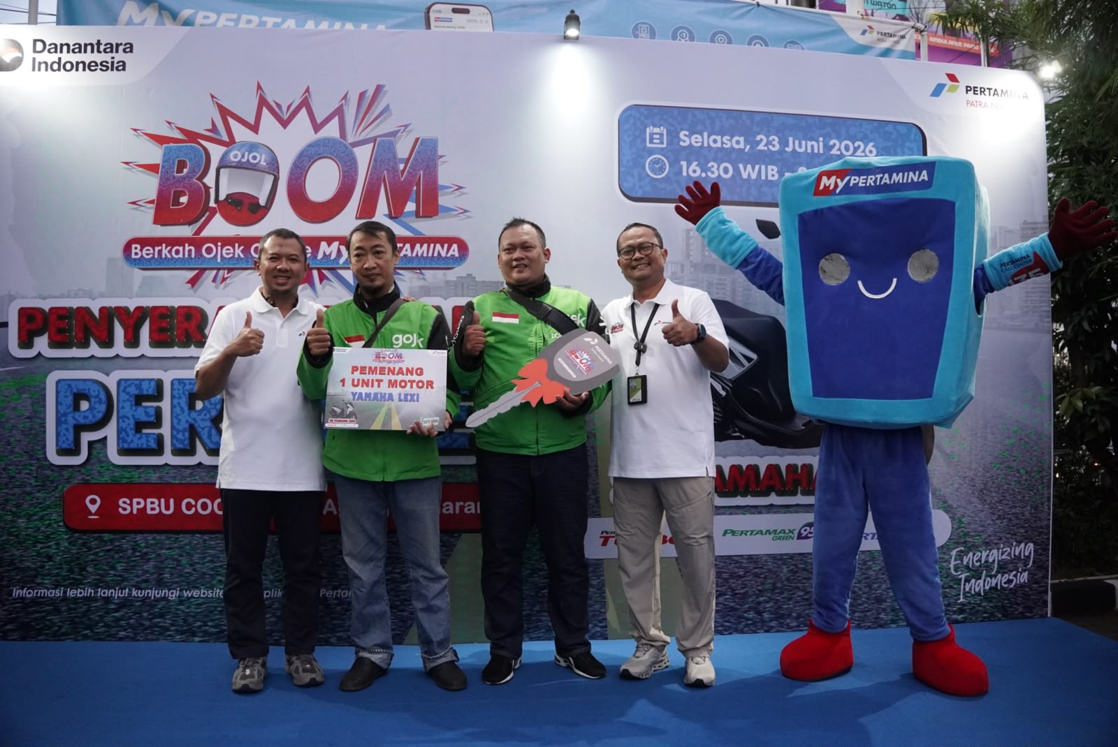 Driver Ojol Dapat Rezeki Motor Yamaha Lexi dari Program BOOM MyPertamina